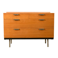 Mid Century Modern Birch Fineline Vanity Dresser Chest Set John Sylvia Reid 1961