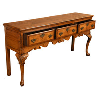 Antique 18th Century Georgian Oak & Crossbanded Mahogany Welsh Dresser Base 1780