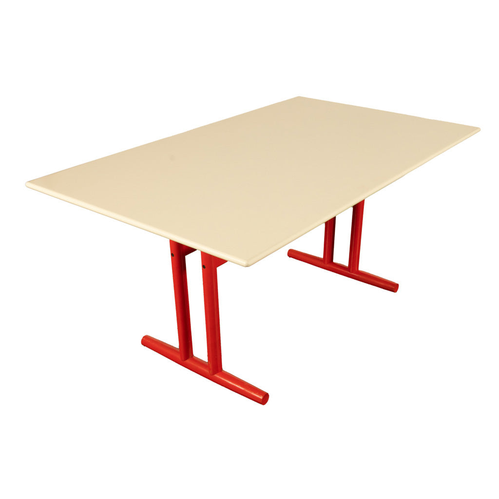 Mid Century Modern Danish Six Safari Chairs Dining Table Set by Erik Wørts 1960s