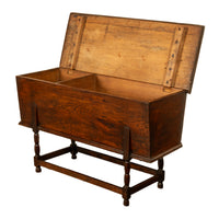Antique Georgian Country 18th Century Elm Dough Bin Baker's Table Chest 1780