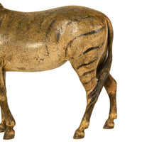 Antique Austrian Franz Bergman Cold Painted Bronze Zebra Quagga Sculpture Statue, 1900