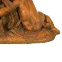 Antique 19thC French Naturalism Terracotta Sculpture "La Source" Putti Sculpture by Albert-Ernest Carrier-Belleuse,1864
