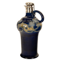 Antique Art Nouveau Royal Doulton Lambeth Whiskey Jug Silver Mounts London 1903