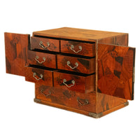 Antique Japanese Meiji Kodansu Tansu Marquetry Table Cabinet Jewelry Chest 1880