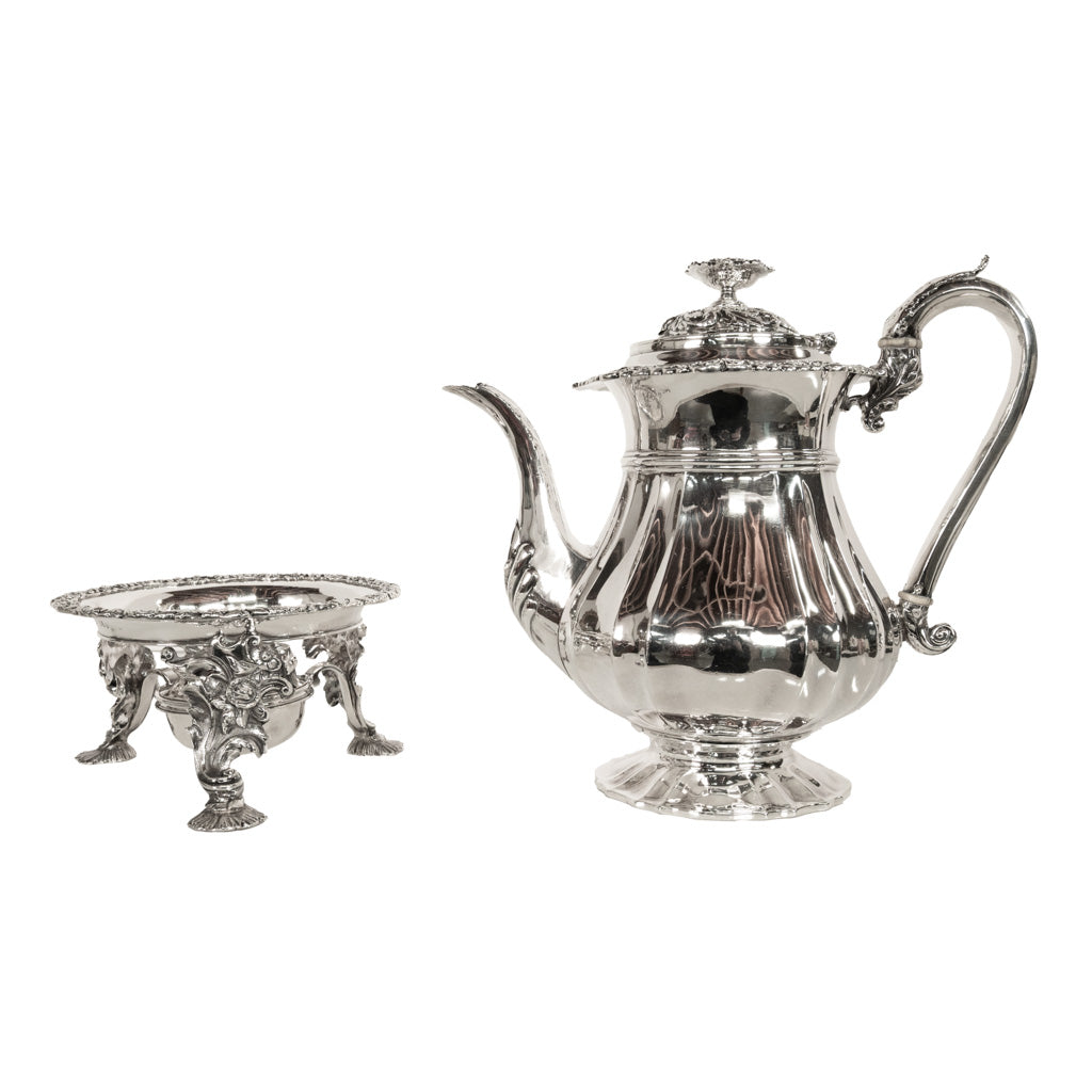Antique Georgian Sterling Silver Coffee Pot Stand Joseph Angell Eley London 1824