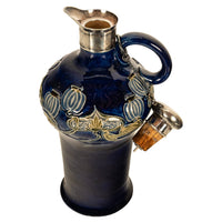Antique Art Nouveau Royal Doulton Lambeth Whiskey Jug Silver Mounts London 1903