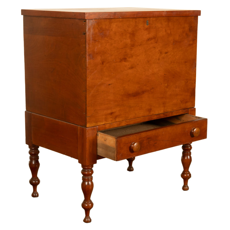 Antique American Federal Sheraton Middle Tennessee Cherry Plantation Sugar Chest 1820