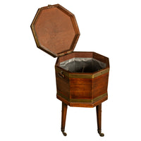 Antique 18th Century Georgian Mahogany & Brass Bound Wine Cooler Cellarette 1780