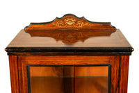 Antique 19th C Inlaid Rosewood Sheet Music Cabinet Display Cabinet Vitrine 1870