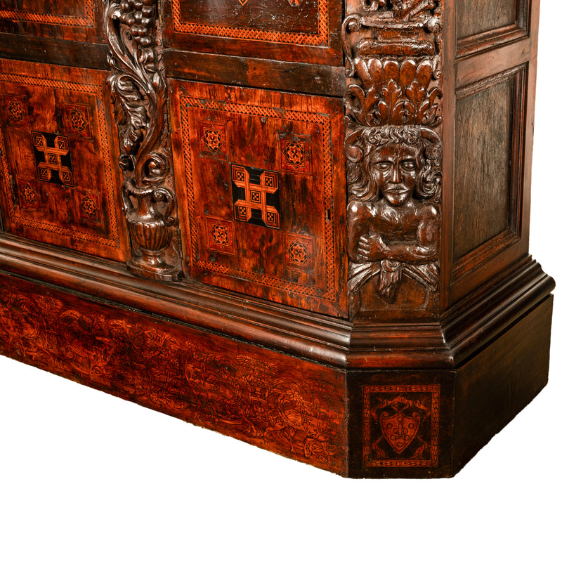 Antique Flemish / Dutch Walnut Marquetry Royal Manuscript Cabinet, circa 1680