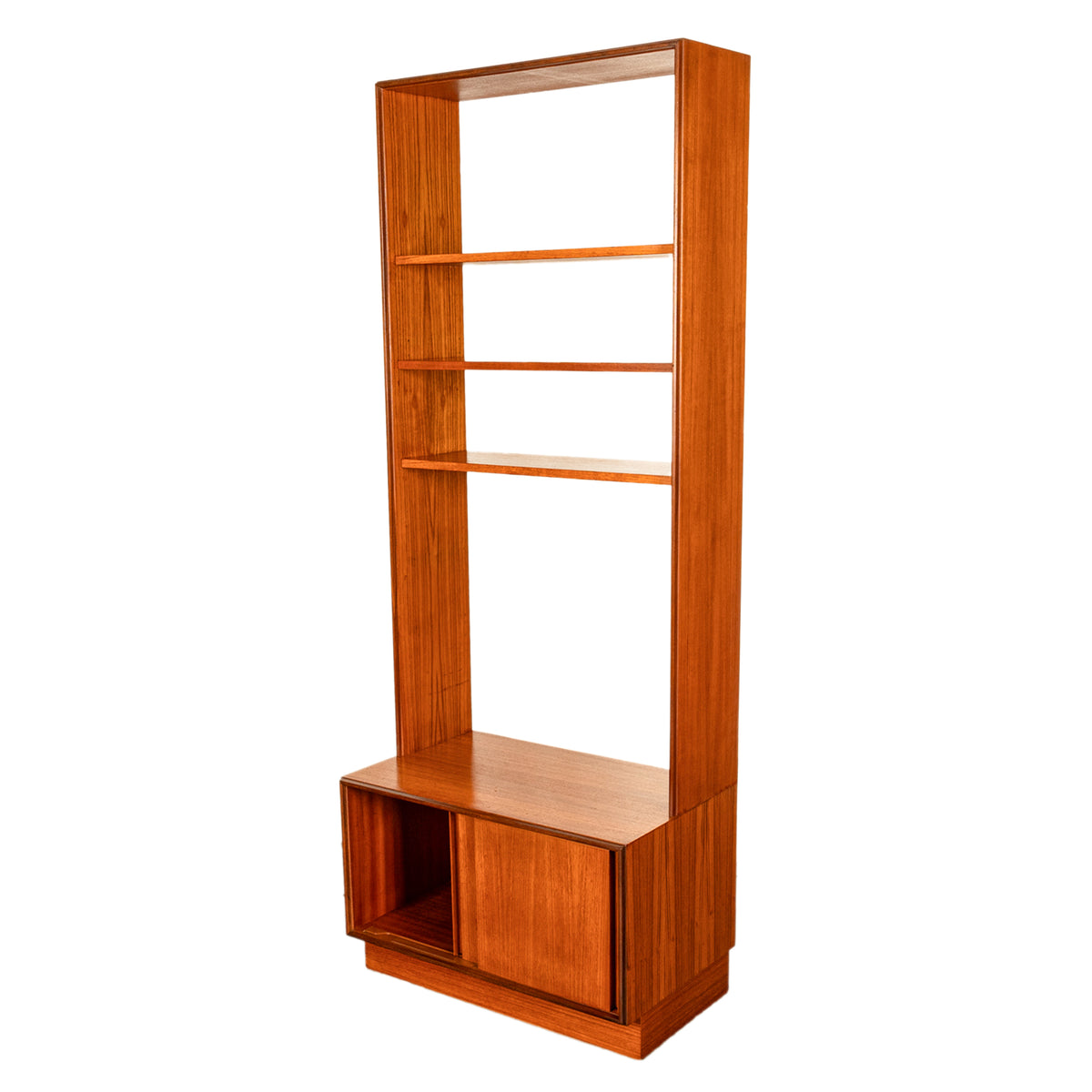 Mid Century Modern Danish Style Teak G Plan Form Five Two Section Bookcase 1967