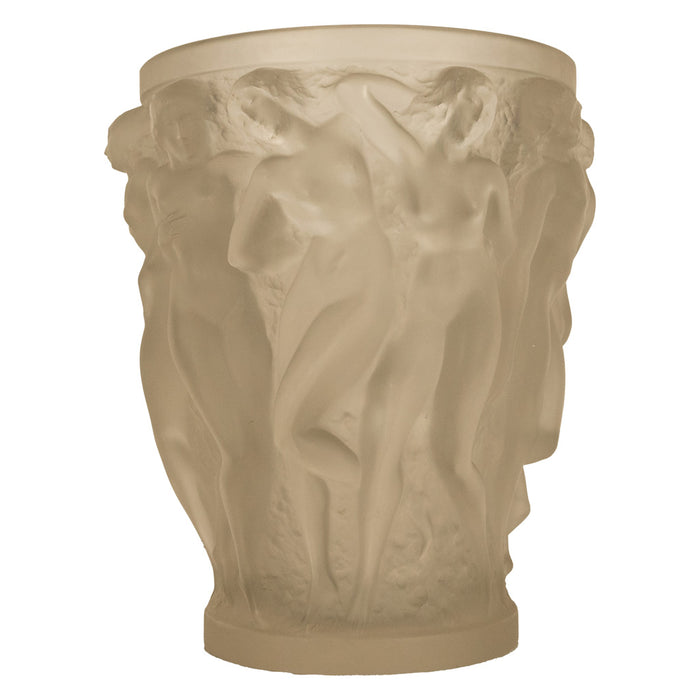 Rene Lalique Large Art Deco Opalescent Glass Crystal Vase Bacchantes Signed 1927