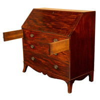 Fine Antique Georgian Mahogany Sheraton Inlaid Secretary Desk Bureau Chest 1780