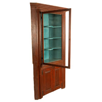 Antique American Painted Pine Federal Country Corner Cabinet Pennsylvania 1820