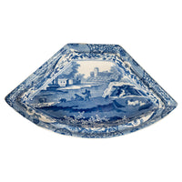 Antique Copeland Spode Blue & White Porcelain "Italian" Pattern Lazy Susan 1890