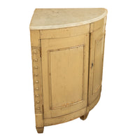 Antique 18thC Swedish Painted Gustavian Marble Top Corner Cupboard Cabinet 1780