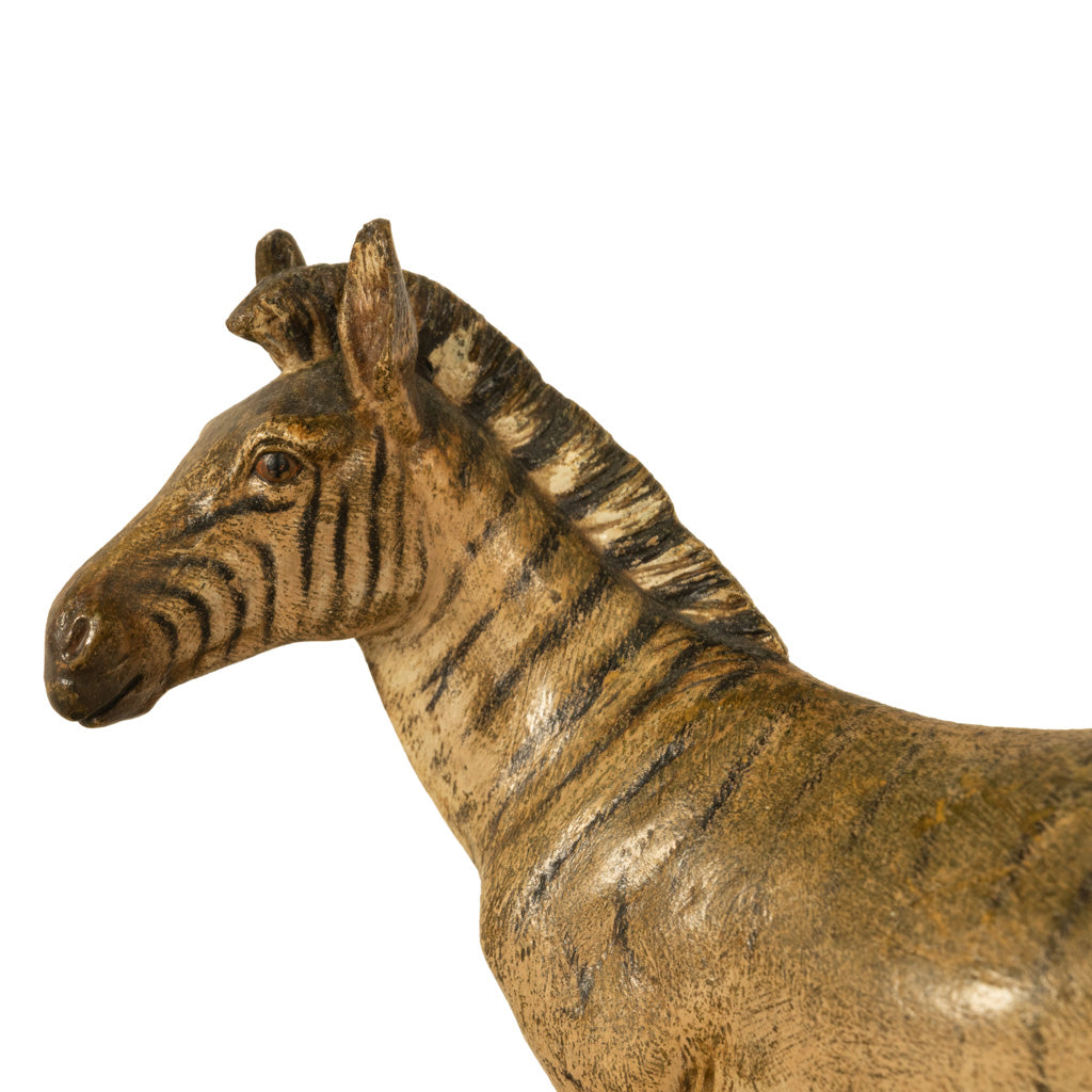 Antique Austrian Franz Bergman Cold Painted Bronze Zebra Quagga Sculpture Statue, 1900