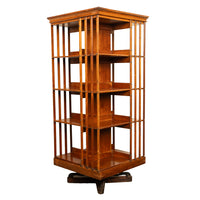 Antique American Walnut John Danner 4 Tier Revolving Bookcase Canton Ohio 1877