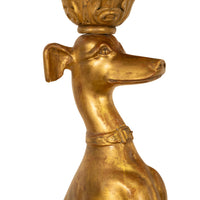 Antique French 18th Century Louis XVI Carved Gilt-Wood Greyhound Dog Jardinière Stand 1780