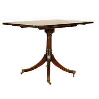 Antique Tilt Top Georgian Regency Mahogany Pedestal Breakfast Dining Table 1810