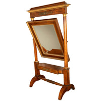 Fine Antique French Gilded Mahogany Ormolu Napoleonic Empire Cheval Mirror 1815