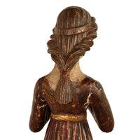 Antique Italian 15th Century Carved Wood Hand-Painted Madonna Statue Vecchietta 1460