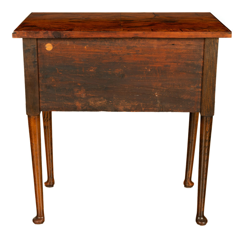 Antique Irish 18th Century Burl Walnut George I Lowboy Dressing Table Desk 1720