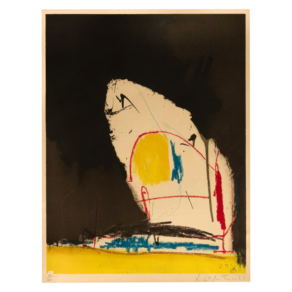 American Abstract Expressionist Color Pochoir "Capriccio" Signed Numbered 80/200 by Robert Motherwell,  1961