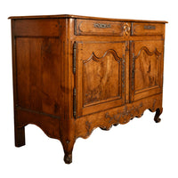 Antique 18th C French Provincial Louis XV Carved Walnut Sideboard Buffet 1780
