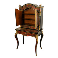 Antique Ebonized Boulle Ormolu Desk Cabinet Bonheur du Jour by Nordisk Kunst & Mobel-Etablissement Denmark