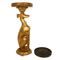 Antique French 18th Century Louis XVI Carved Gilt-Wood Greyhound Dog Jardinière Stand 1780