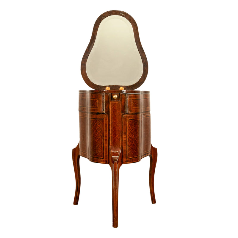 Antique French LouisXV Mechanical Tulipwood Dressing Table de Toilette Desk 1800