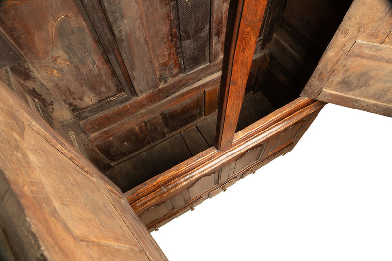 Antique 18th Century Welsh Oak Press Livery Housekeepers Cupboard Cabinet 1750