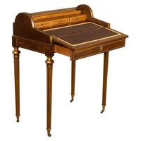 Antique 19th Century French Gilded & Painted Cylinder Desk by Paul Sormani 1875