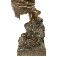 Antique French Art Nouveau Bronze Figure Statue Sculpture "Prise de Corsaire" Emmanuel Villanis 1900