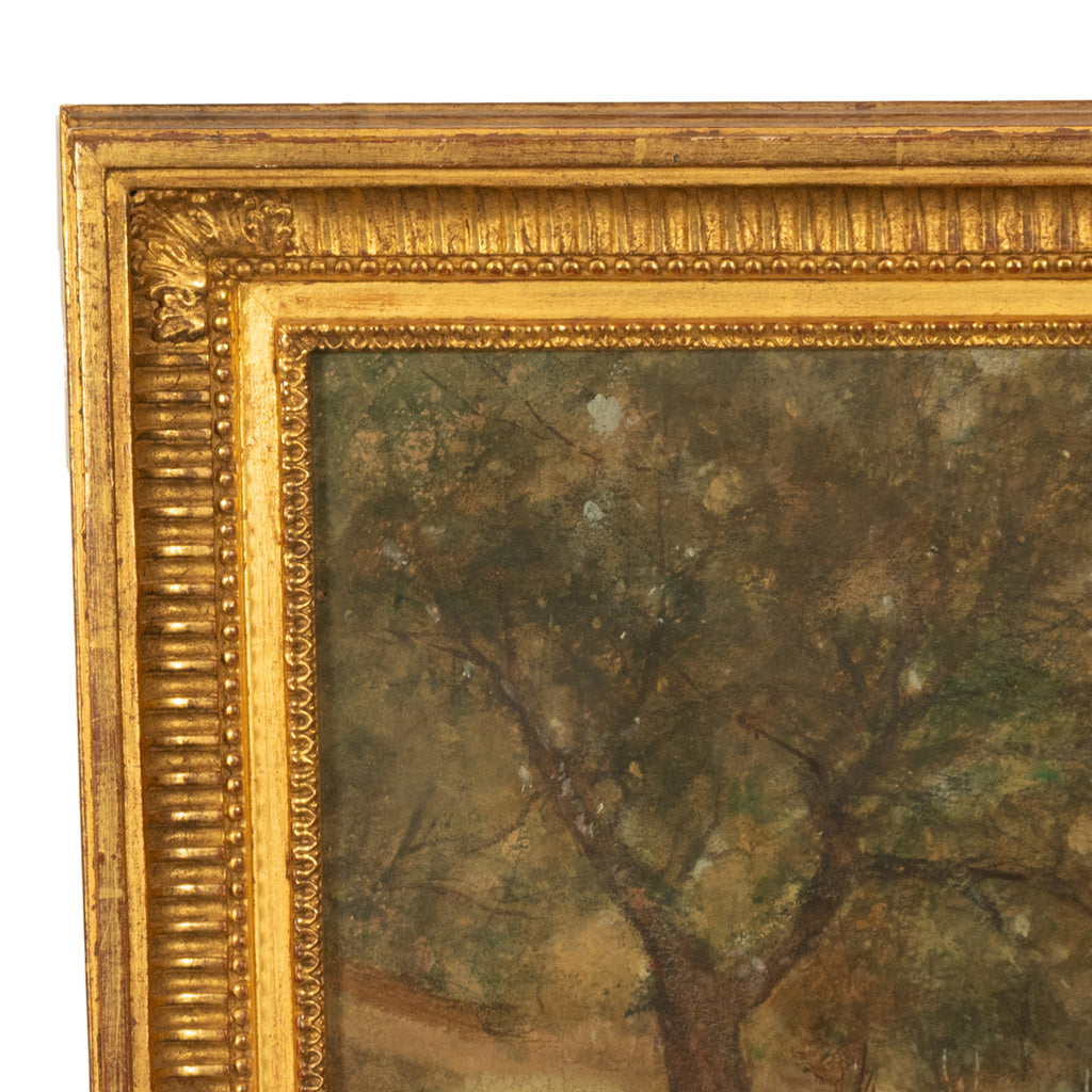 Antique American Impressionist Luminist Painting "River Ridge" Virginia by Lucien Whiting Powell, 1890