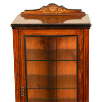 Antique 19th C Inlaid Rosewood Sheet Music Cabinet Display Cabinet Vitrine 1870