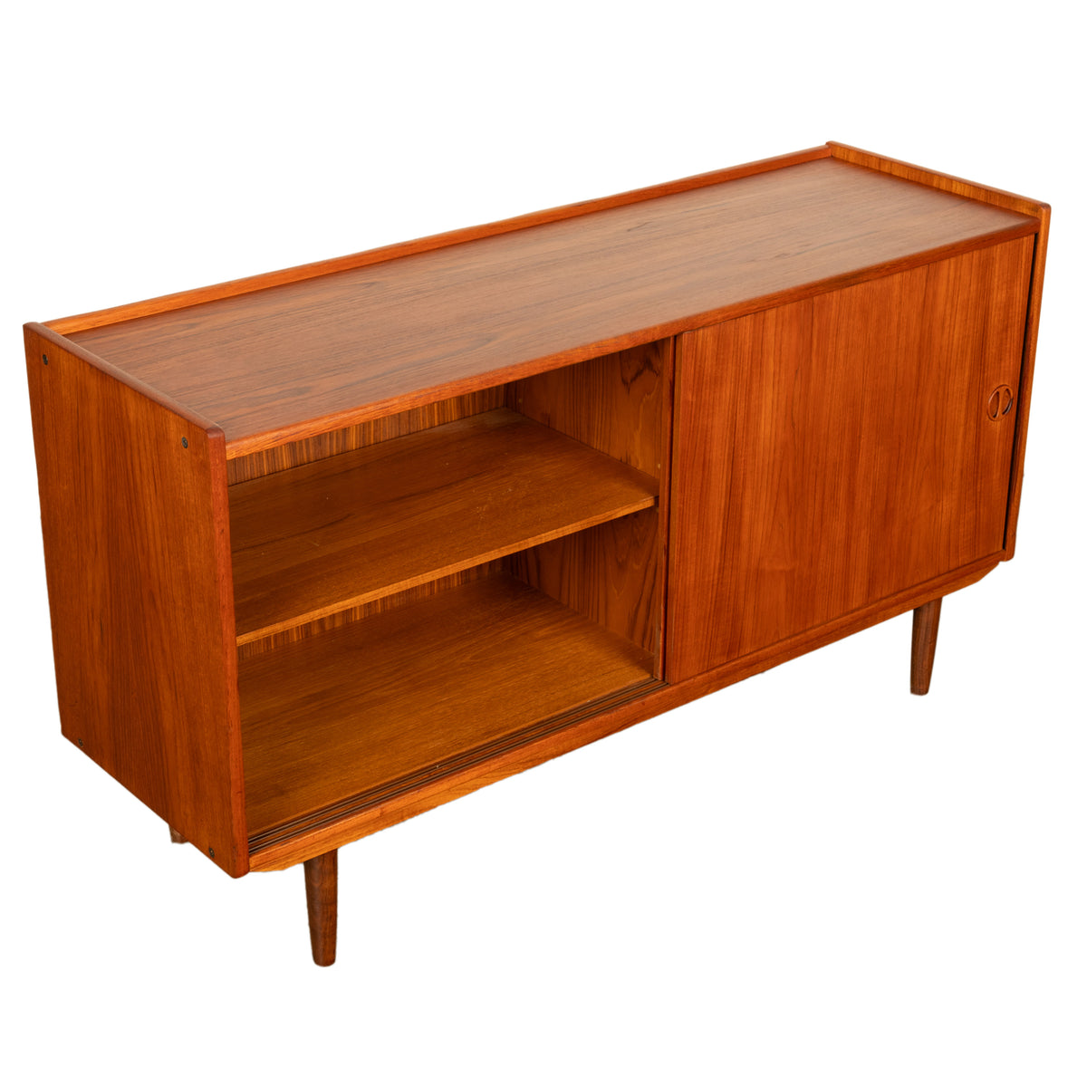 Mid Century Danish Modern 2 Door Teak Credenza Cabinet Jydsk Mobelindustri 1960