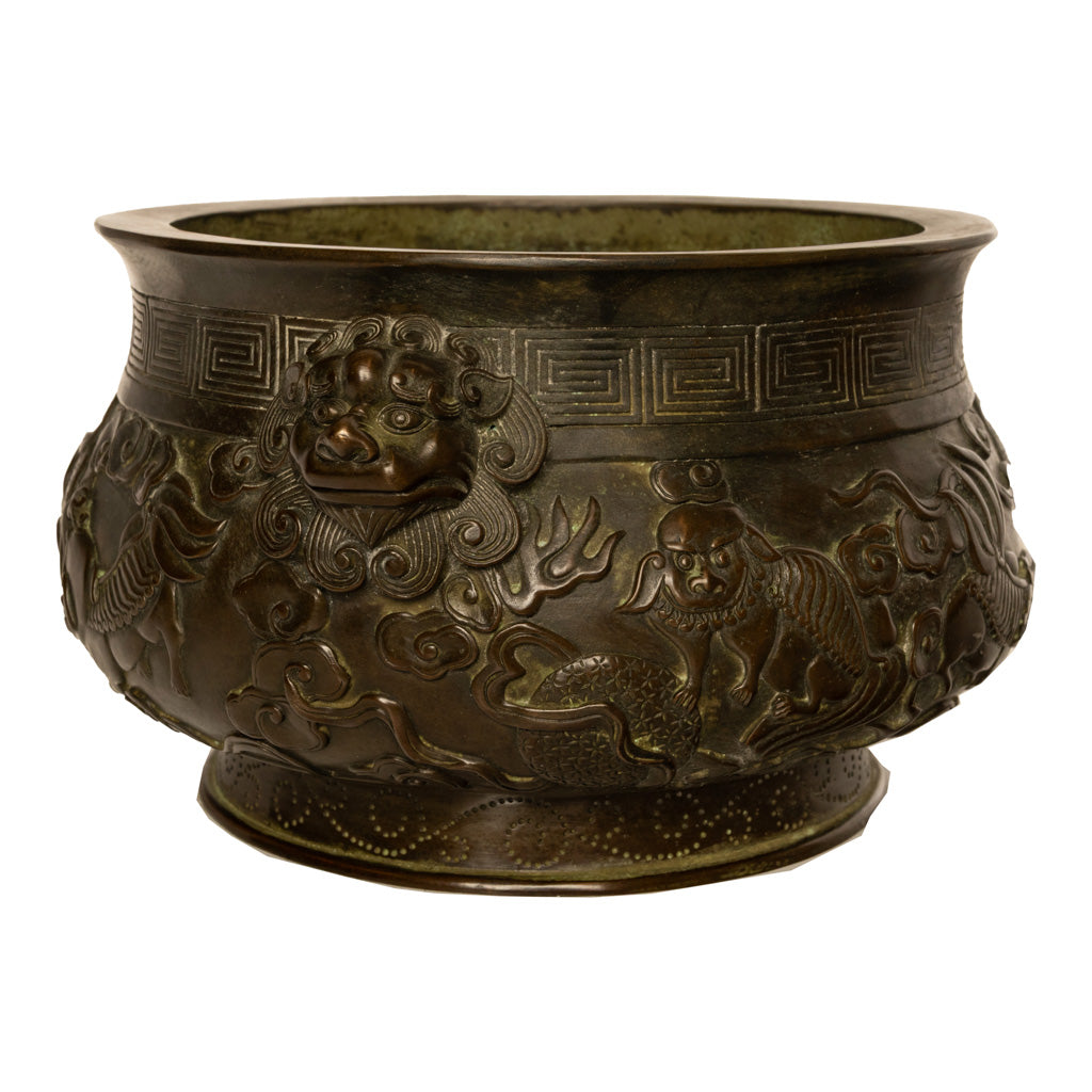 Antique 18th Century Cast Bronze Chinese Qing Dynasty Censer Xuande Mark, Circa 1780