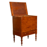Antique American Federal Sheraton Middle Tennessee Cherry Plantation Sugar Chest 1820