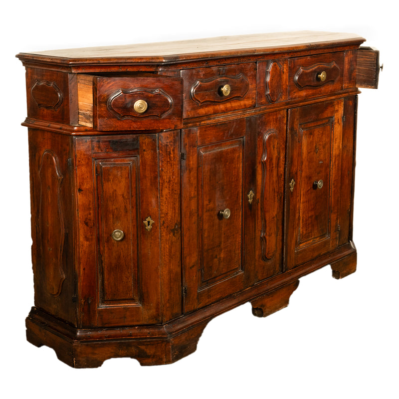 Antique Italian Walnut Baroque Credenza Buffet Side Cabinet Circa 1680 Ex de Young Museum San Francisco