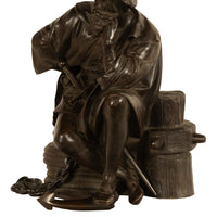 Fine Antique French School Bronze Sculpture Statue of Christopher Columbus 1870