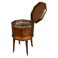 Antique 18th Century Georgian Mahogany & Brass Bound Wine Cooler Cellarette 1780