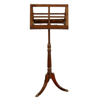 Antique Georgian Brass-Mounted Candle Sconces Mahogany Duet Music Stand 1790