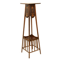 Antique Art Nouveau Inlaid Mahogany Leonard Wyburd Liberty & Co Plant Stand 1905