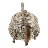Antique George III Sterling Silver Rococo Teapot London John Wakefield 1819
