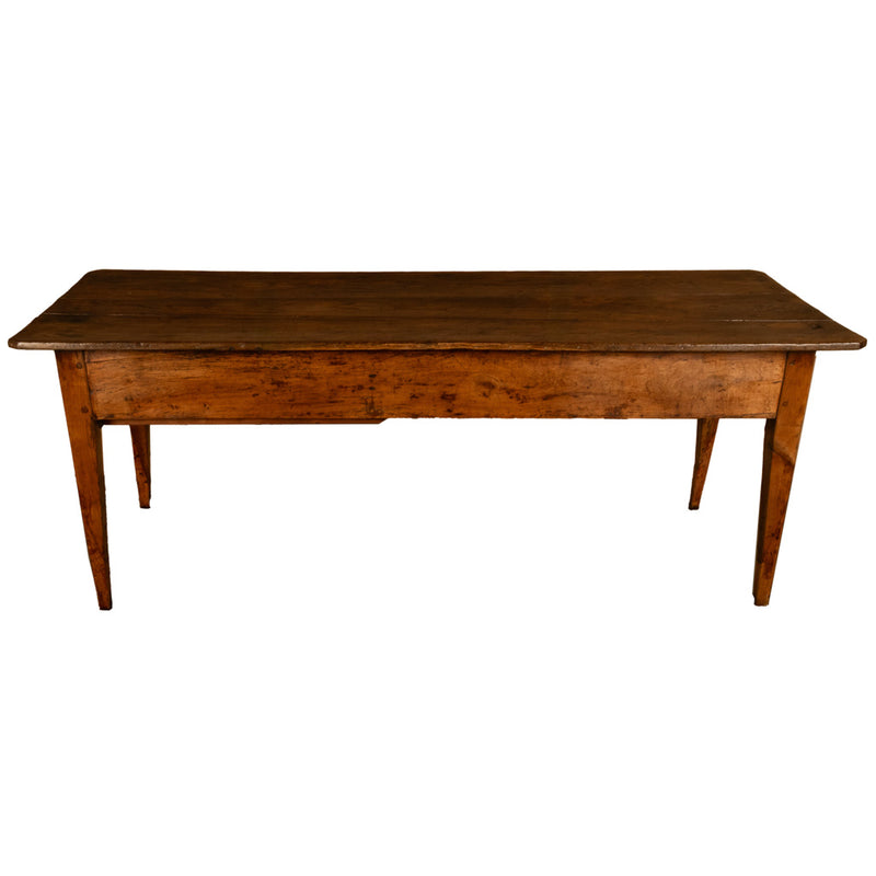 Antique Early 19th Century French Provincial Farmhouse Fruitwood Serving Kitchen Table 1820