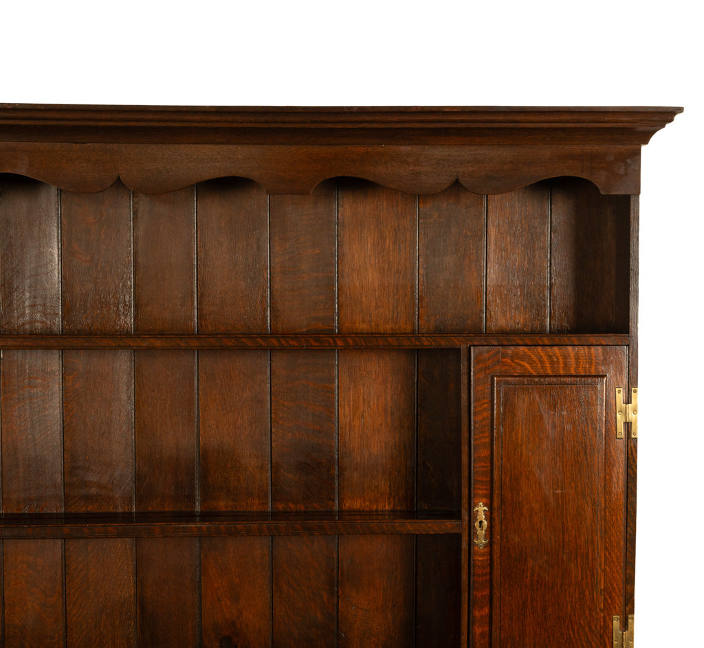 Antique 18th Century Georgian Oak Welsh Dresser Plate Rack Server Sideboard 1780