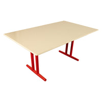 Mid Century Modern Danish Six Safari Chairs Dining Table Set by Erik Wørts 1960s