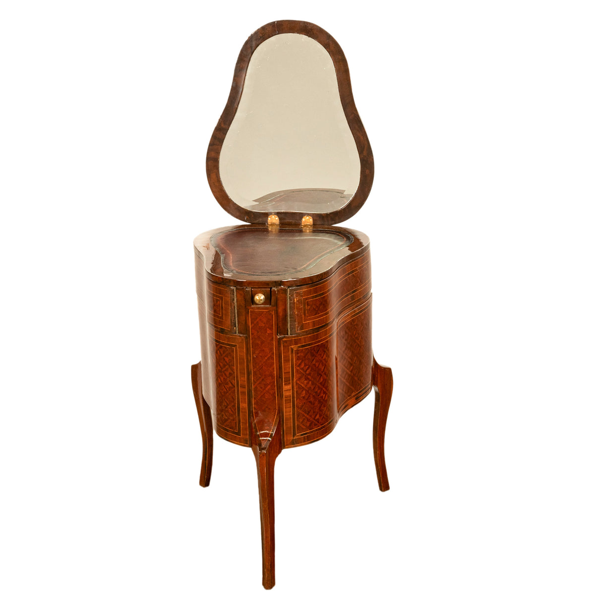 Antique French LouisXV Mechanical Tulipwood Dressing Table de Toilette Desk 1800